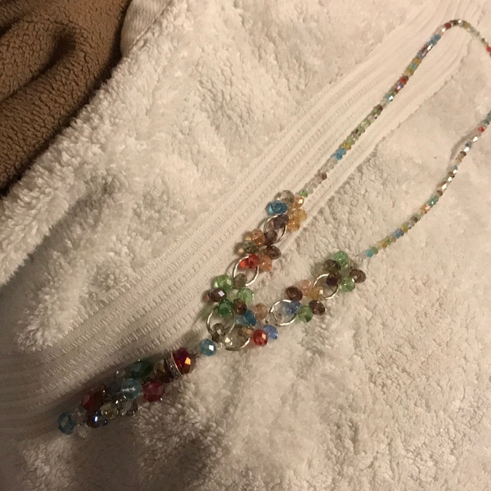 Necklace swarvoski crystals....multicolor